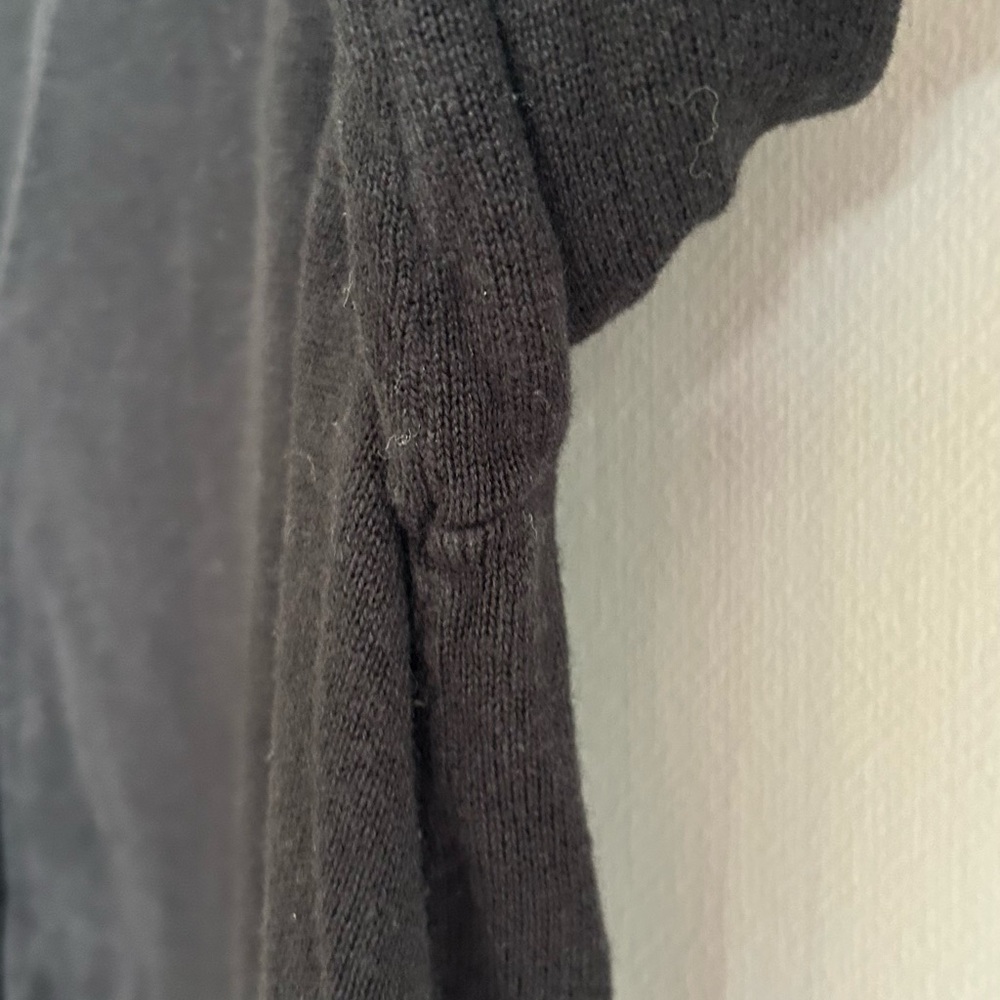 J. Jill Linen Rayon Knit Washed Black 3 Button Cardigan Relaxed Minimalist Sz XL - Picture 8 of 16